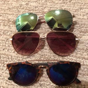 3 pair sunglasses